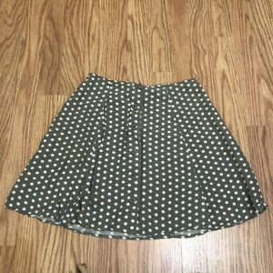 compagin international express polk a dot button up skirt size 3/4 a line